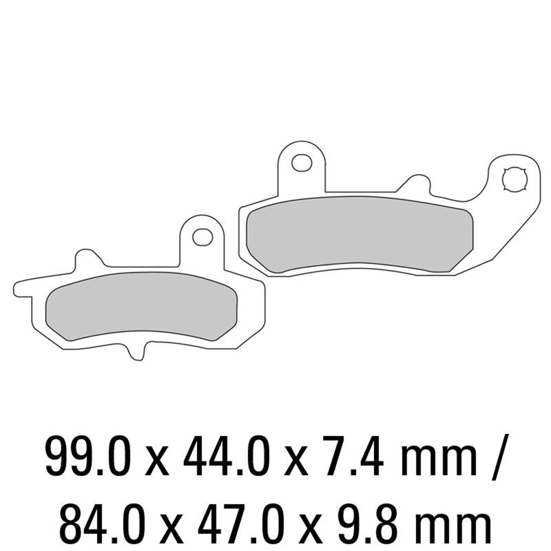 FERODO Brake Disc Pad Set - FDB607 P Platinum Compound - Non Sinter for Road or Competition