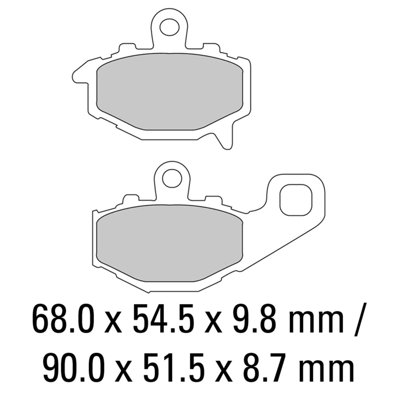 FERODO Brake Disc Pad Set - FDB2012 EF ECO Friction Compound - Non Sinter for Road