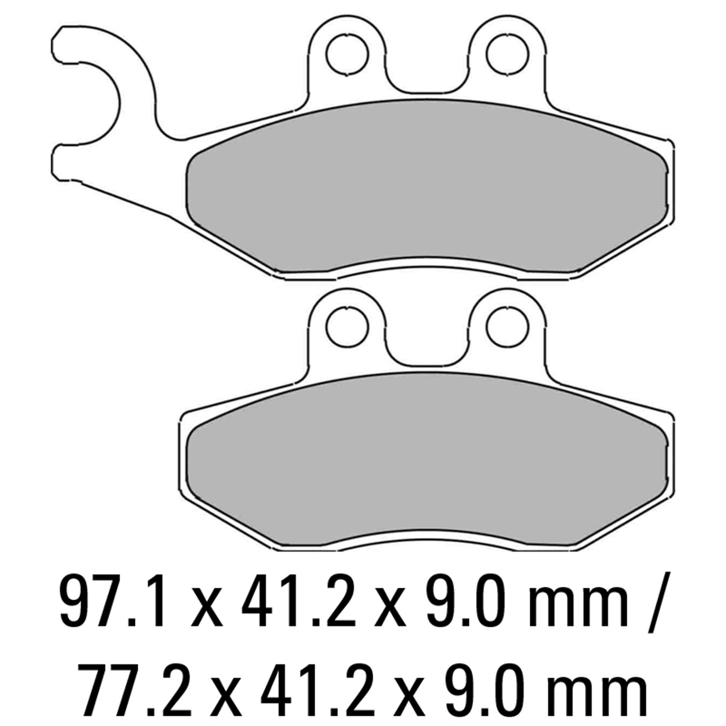 FERODO Brake Disc Pad Set - FDB2142 EF ECO Friction Compound - Non Sinter for Road