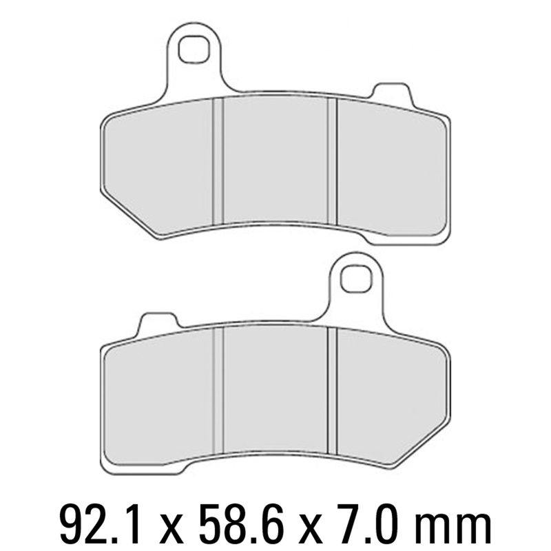 FERODO Brake Disc Pad Set - FDB2210 P Platinum Compound - Non Sinter for Road or Competition