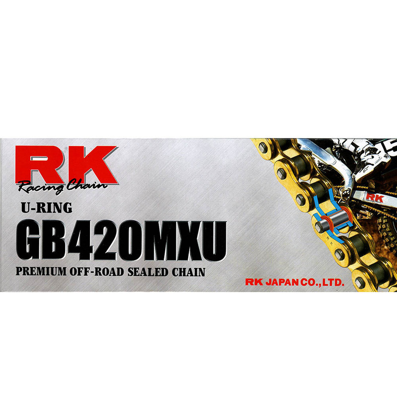 RK CHAIN 420MXU - 136 LINK - GOLD
