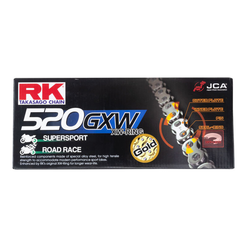 RK CHAIN 520GXW - 120 LINK - GOLD
