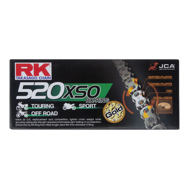 RK CHAIN 520XSO2 - 120 LINK - GOLD