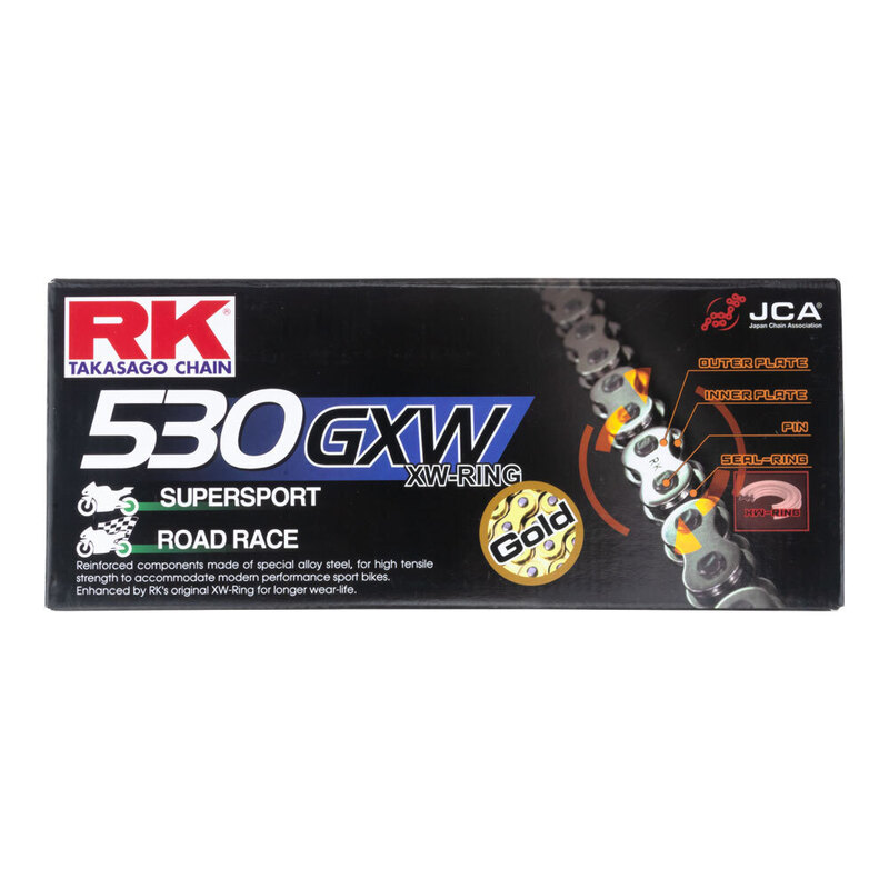 RK CHAIN 530GXW - 120 LINK - GOLD