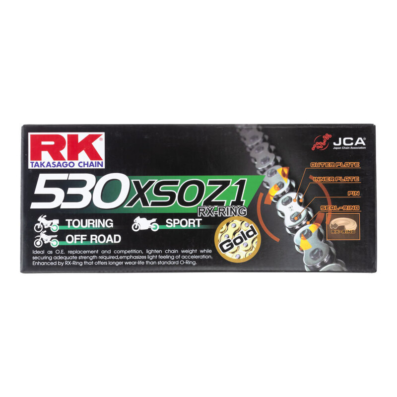 RK CHAIN 530XSO - 114 LINK - GOLD