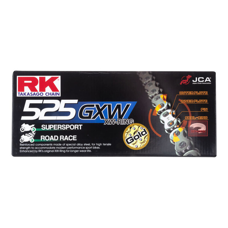 RK CHAIN 525GXW - 120 LINK - GOLD