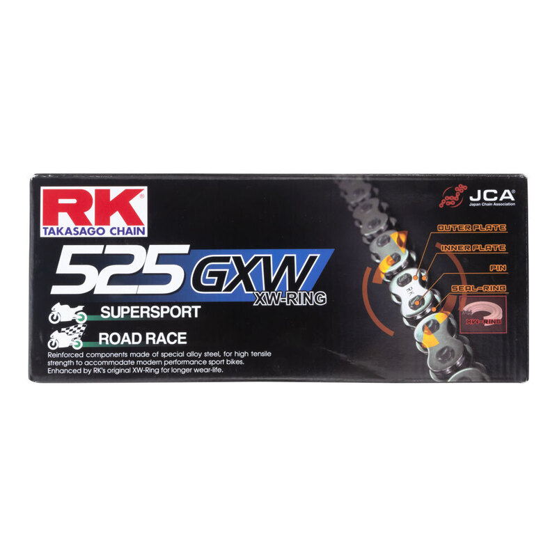 RK CHAIN 525GXW - 124 LINK - NATURAL