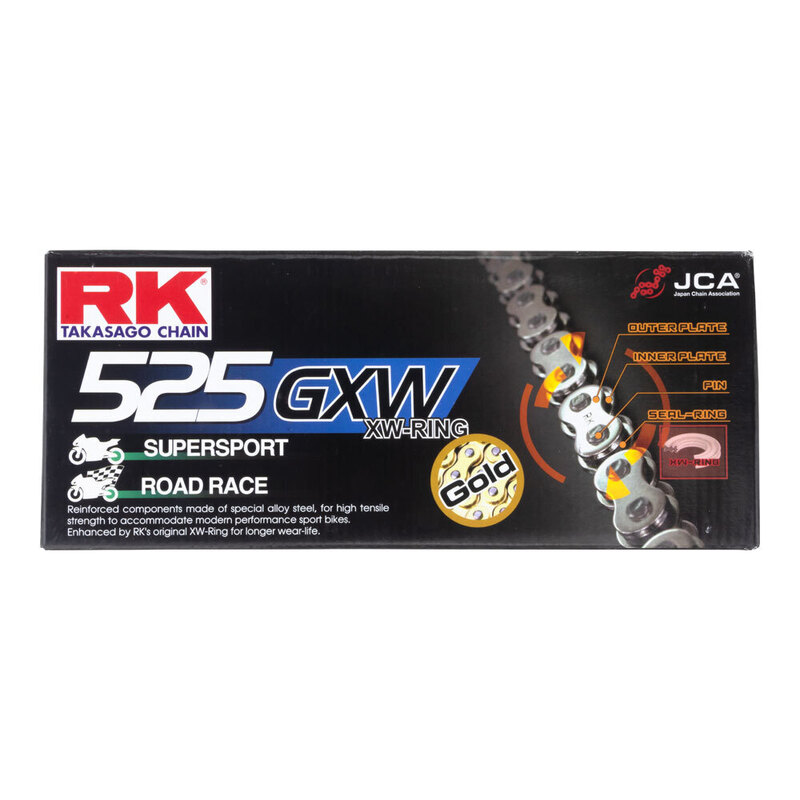RK CHAIN 525GXW - 130 LINK - GOLD
