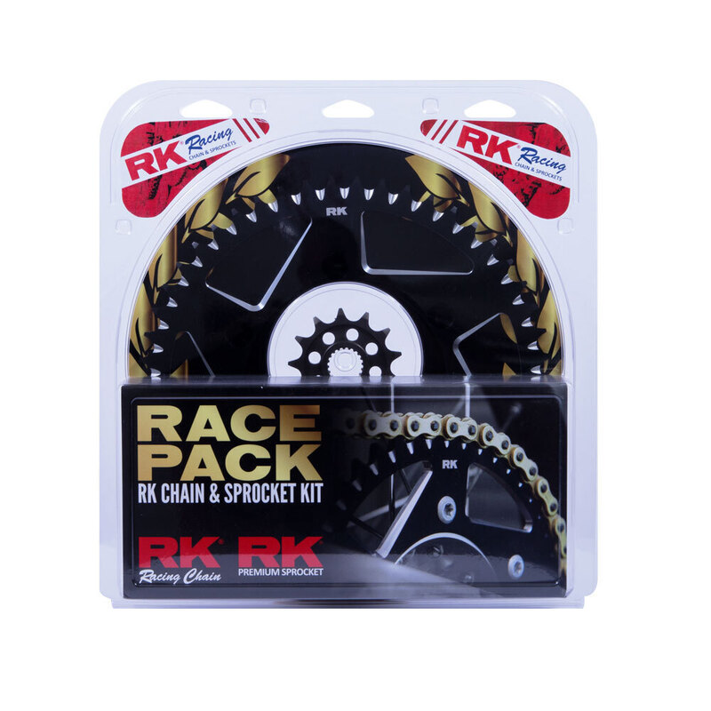 RK RACE PACK - CHAIN & SPR KIT - PRO - GOLD / BLACK - 13/49 CRF250R 04-17