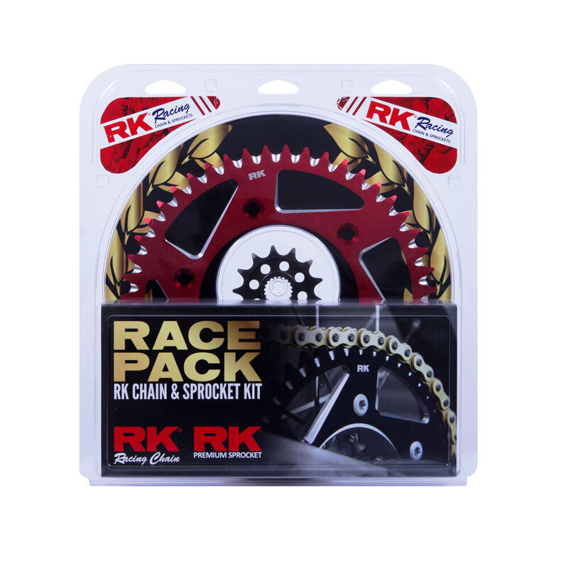 PRO PACK - RK CHAIN & SPROCKET KIT GOLD+RED 13/49 CRF250R 04-17