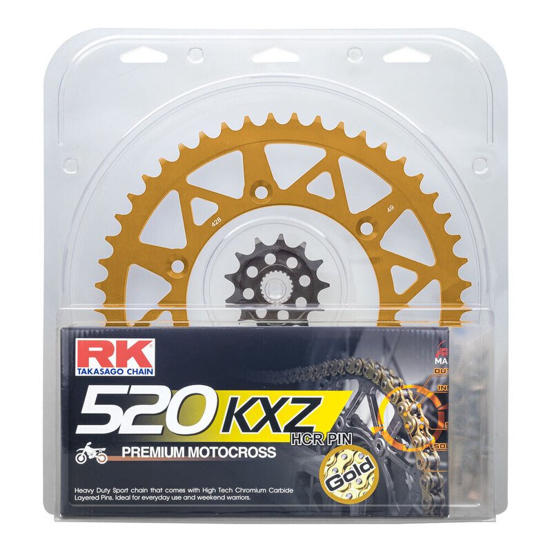 RK CHAIN & SPR KIT - LITE - GOLD - 13/49 RMZ250 13-21