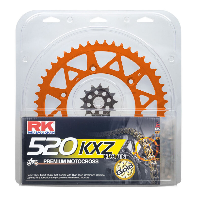 RK CHAIN & SPR KIT - LITE - ORANGE - 13/50 250SX-F 06-21
