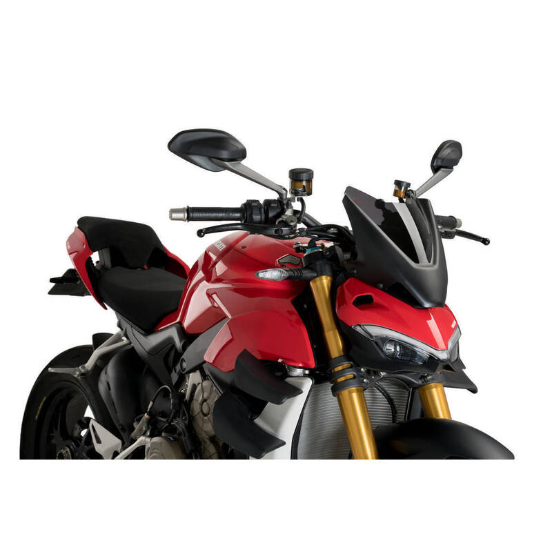 Puig New Generation Sport Screen Compatible With Ducati Streetfighter V4/S 2020 - Onwards  (Dark Smoke)