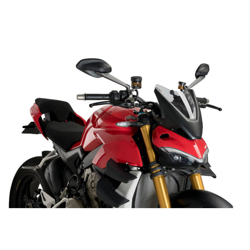 Puig New Generation Sport Screen Compatible With Ducati Streetfighter V4/S 2020 - Onwards (Light Smoke)