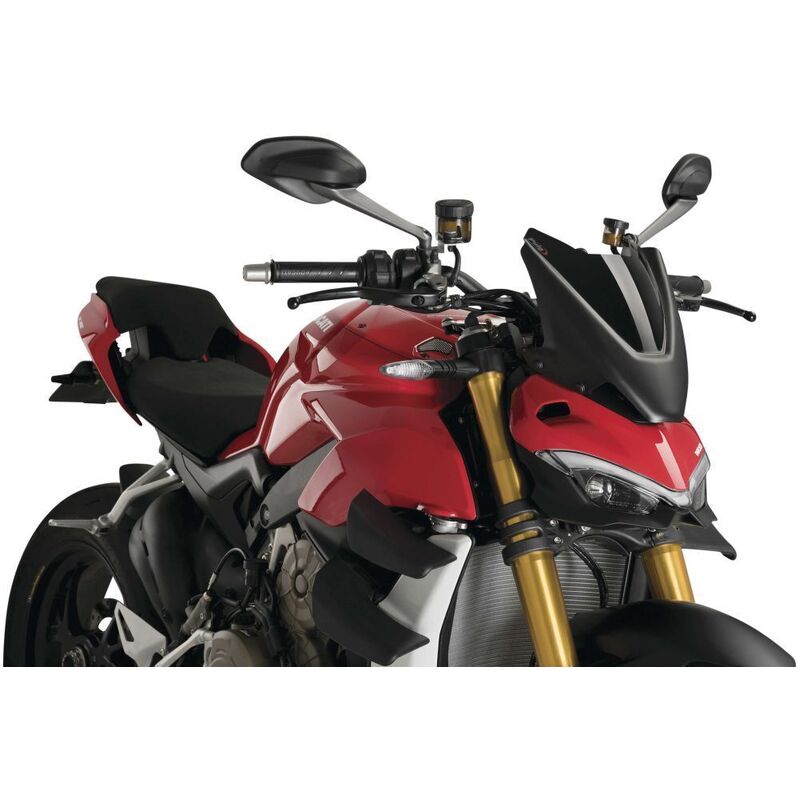 Puig New Generation Sport Screen Compatible With Ducati Streetfighter V2, V4/S 2020 - Onwards  (Black)