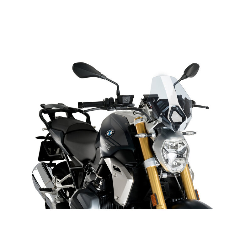 Puig New Generation Sport Screen Compatible With BMW R1250R 2019 - Onwards (Dark Smoke)