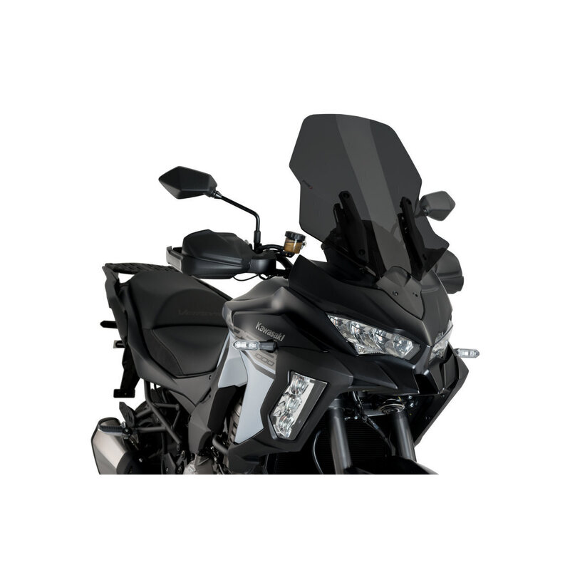 Puig Touring Screen Compatible With Various Kawasaki Versys 1000 Models 2019 - 2020 (Dark Smoke)