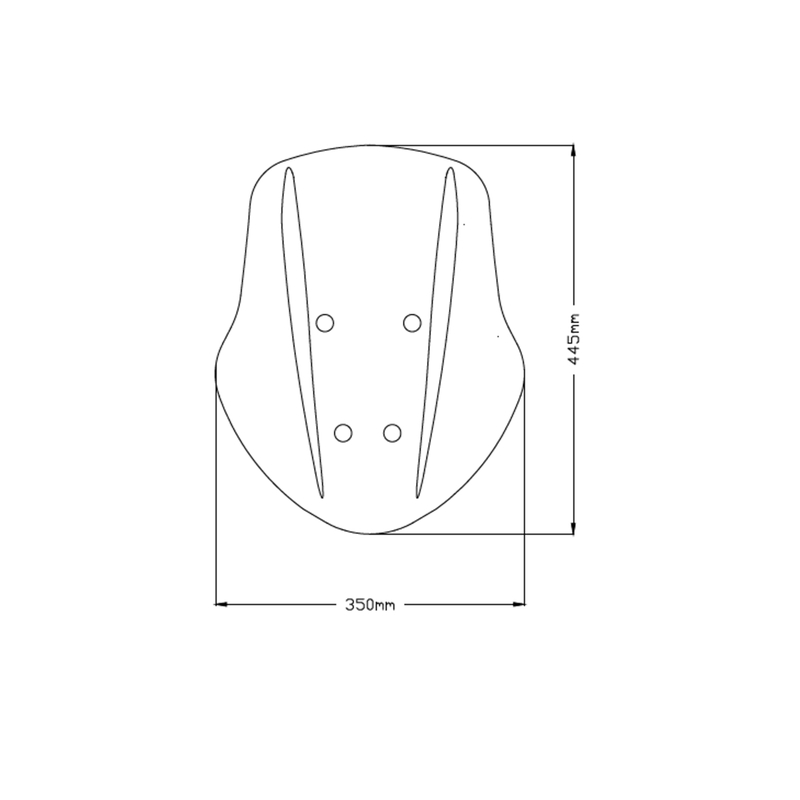 Puig Naked New Generation Adjustable Touring Screen For Ducati Diavel 1260/S (2019 - Onwards) - Dark Smoke