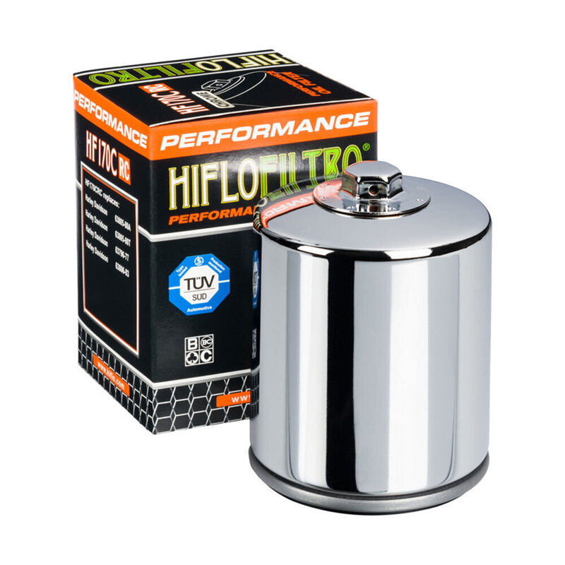 HIFLOFILTRO - OIL FILTER  HF170CRC CHROME (With Nut)   CTN50
