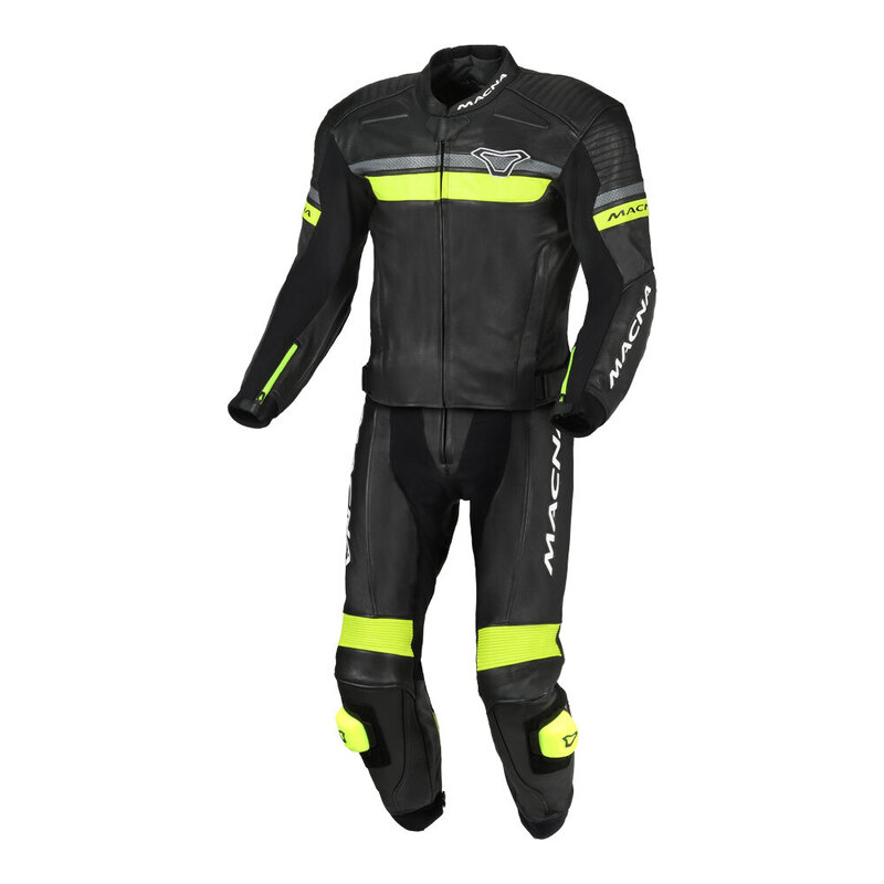 Macna Diabro Suit 2pce Black/Fluro 52 Large