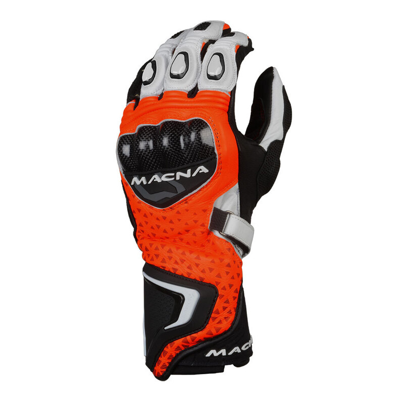 Macna Track R Gloves Red/ White/ Black Large