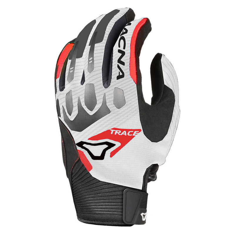 Macna Trace Gloves White/ Black/ Red Small