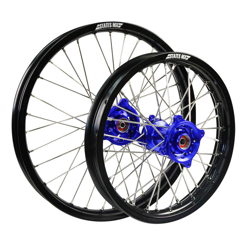 WHEEL SET STATES MX HUSQ TC85 SW BLK/BLU