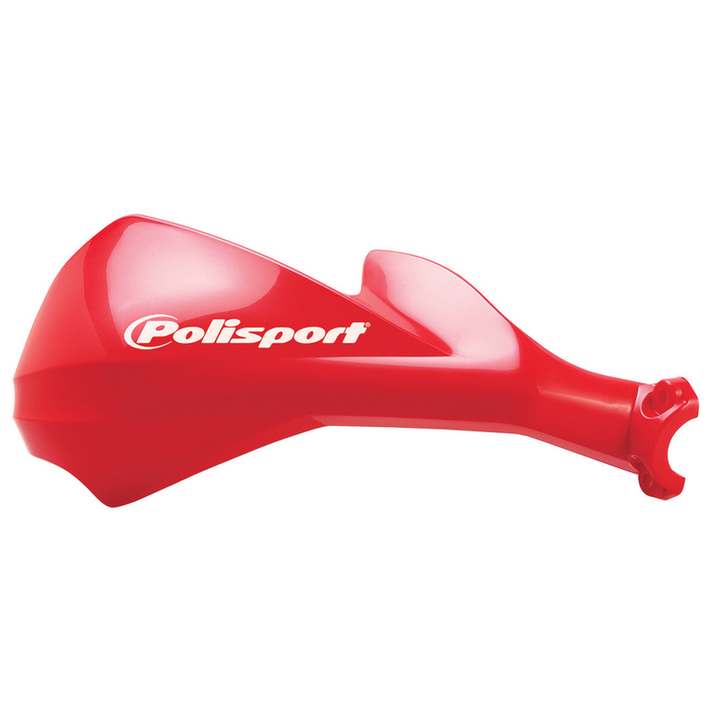 POLISPORT SHARP HANDGUARDS - INCLUDES 12mm FITTING KIT - RED
