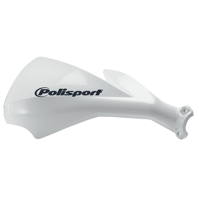 POLISPORT SHARP HANDGUARDS - INCLUDES 12mm FITTING KIT - WHITE