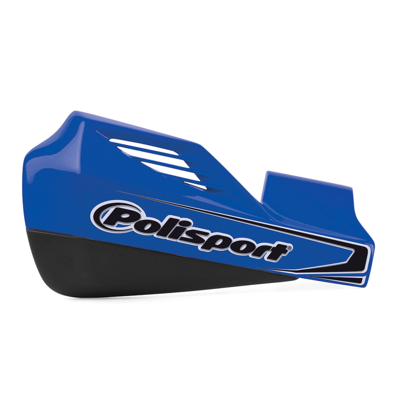 POLISPORT MX ROCKS HANDGUARDS + UNIVERSAL ALUMINIUM FITTING KIT - BLUE