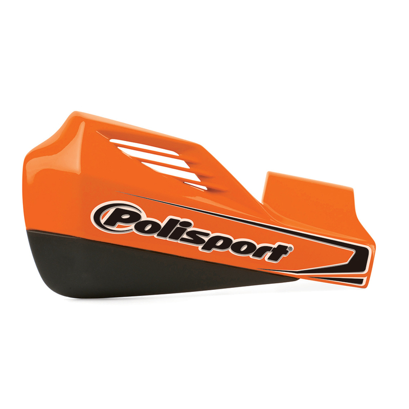 POLISPORT MX ROCKS HANDGUARDS + UNIVERSAL ALUMINIUM FITTING KIT - ORANGE