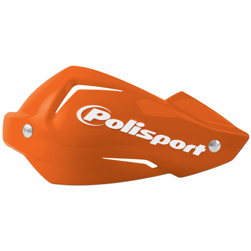 POLISPORT TOUQUET HANDGUARDS - REPLACEMENT HANDGUARD PLASTIC AND BOLT KIT - ORANGE