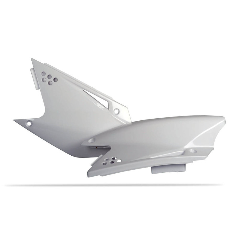 POLISPORT SIDE COVERS KAWASAKI KX250F 06-08 - WHITE