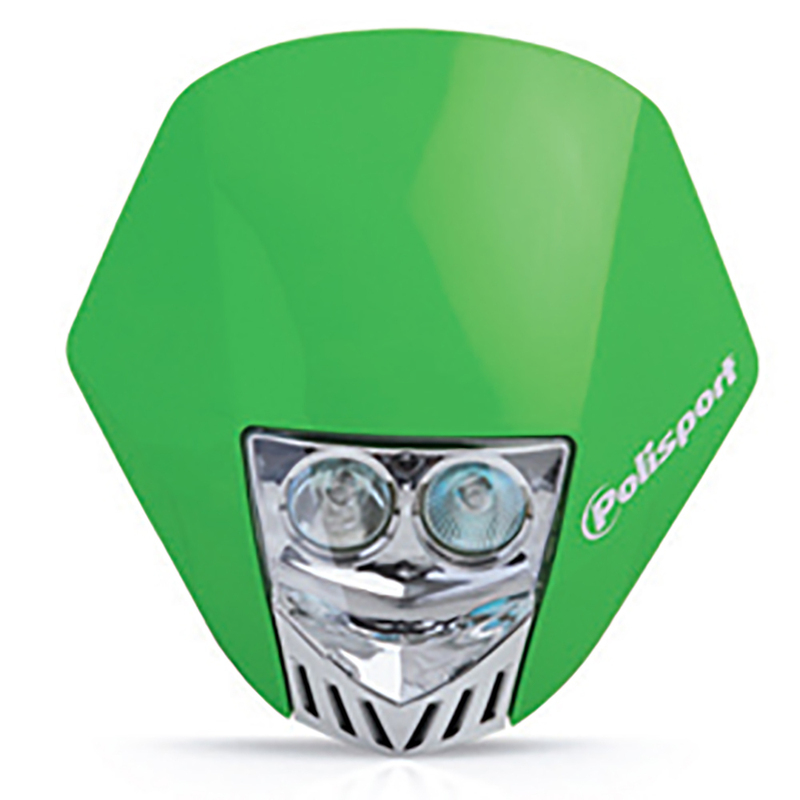 POLISPORT HMX DUAL HALOGEN HEADLIGHT - KAWASAKI GREEN