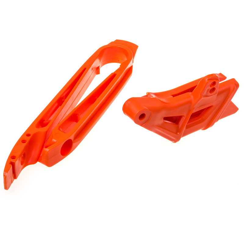POLISPORT CHAIN GUIDE & SLIDER KIT KTM SX/SX-F 07-10 - ORANGE
