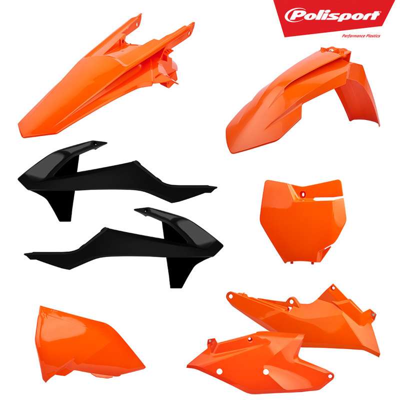 POLISPORT PLASTICS MX KIT KTM EXC/EXC-F 17-19 - 2017 & 2019 OEM COLOUR