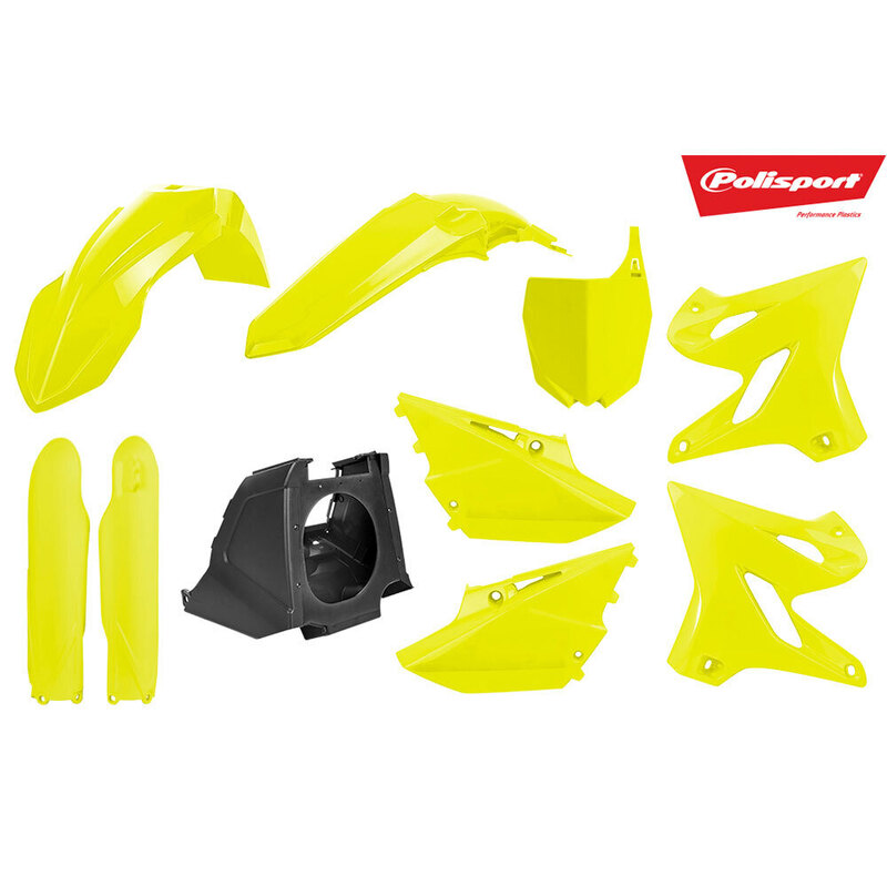 POLISPORT MX KIT - RESTYLE - YAMAHA YZ125/250 02-18 - FLUORO YELLOW - INCLUDES FORK GUARDS AND AIRBOX
