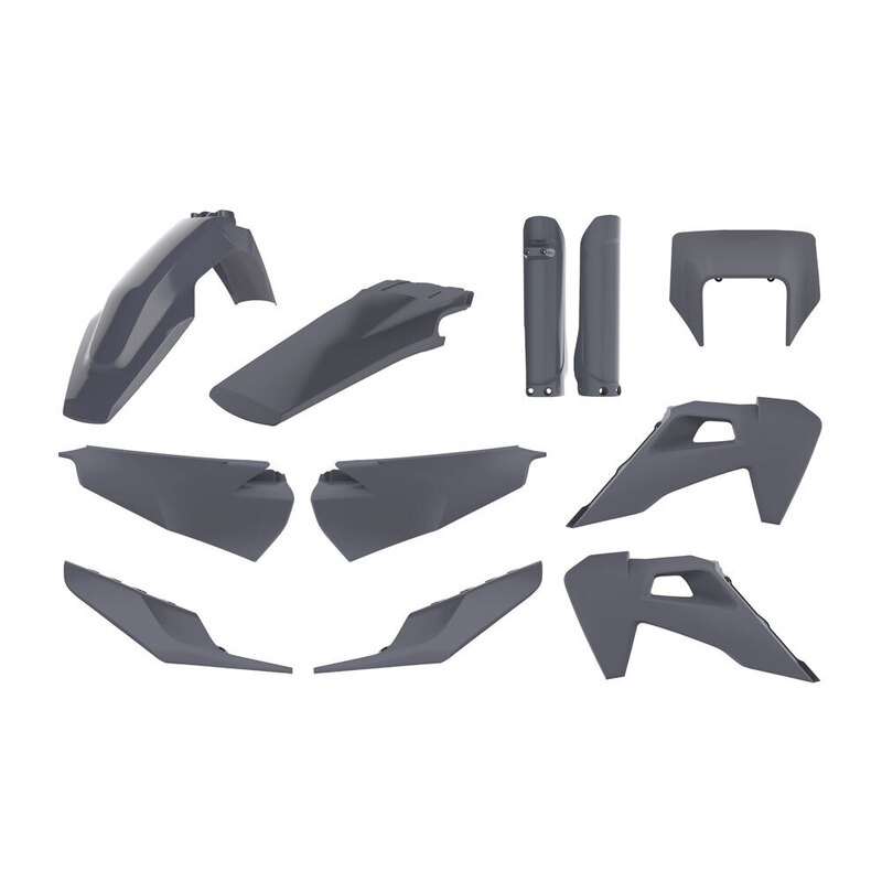 POLISPORT ENDURO KIT HUSQVARNA TE/FE 20-23 - NARDO GREY (INCL. HEADLIGHT SURROUND & FORK GUARDS)