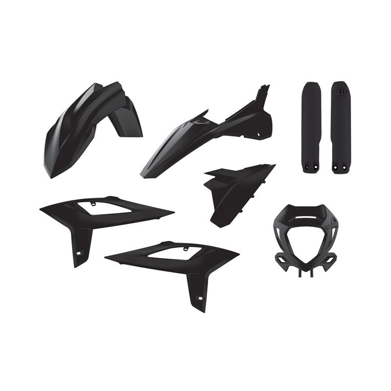 POLISPORT ENDURO KIT BETA RR 2T/4T 20-22 - BLACK (INCL HEADLIGHT SURROUND & FORK GUARDS) 