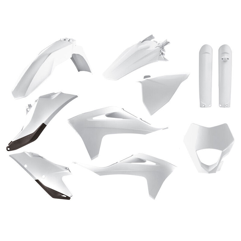 POLISPORT ENDURO KIT GASGAS EC/EC-F 21-23 - WHITE (INCL. HEADLIGHT SURROUND & FORK GUARDS) 