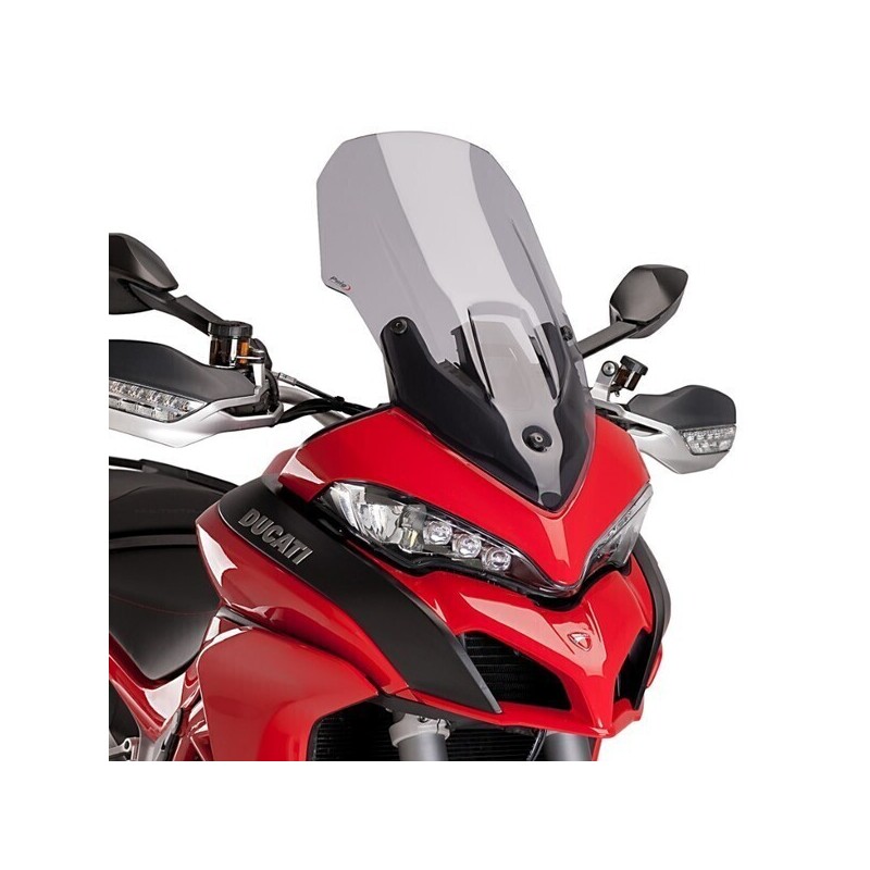 Puig Touring Screen Compatible With Various Ducati Multistrada Models (Light Smoke)