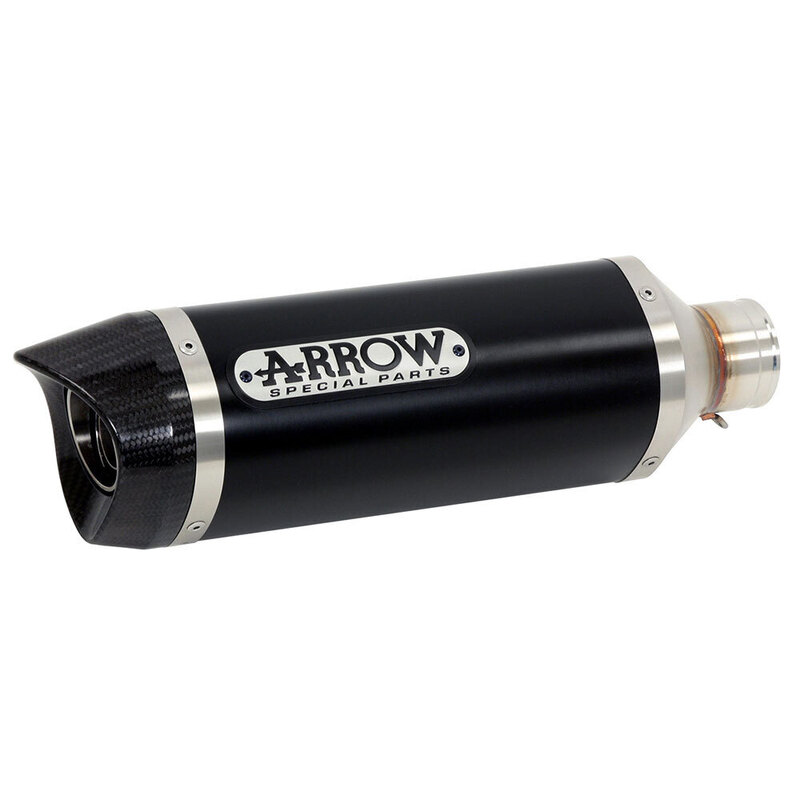 ARROW Silencer THUNDER Aluminium Dark with Carbon Fibre End Cap 