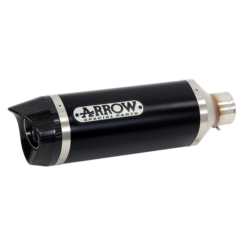 ARROW Silencer 71817AKN : THUNDER Aluminium Dark with Carbon Fibre End Cap Yamaha MT-07 
