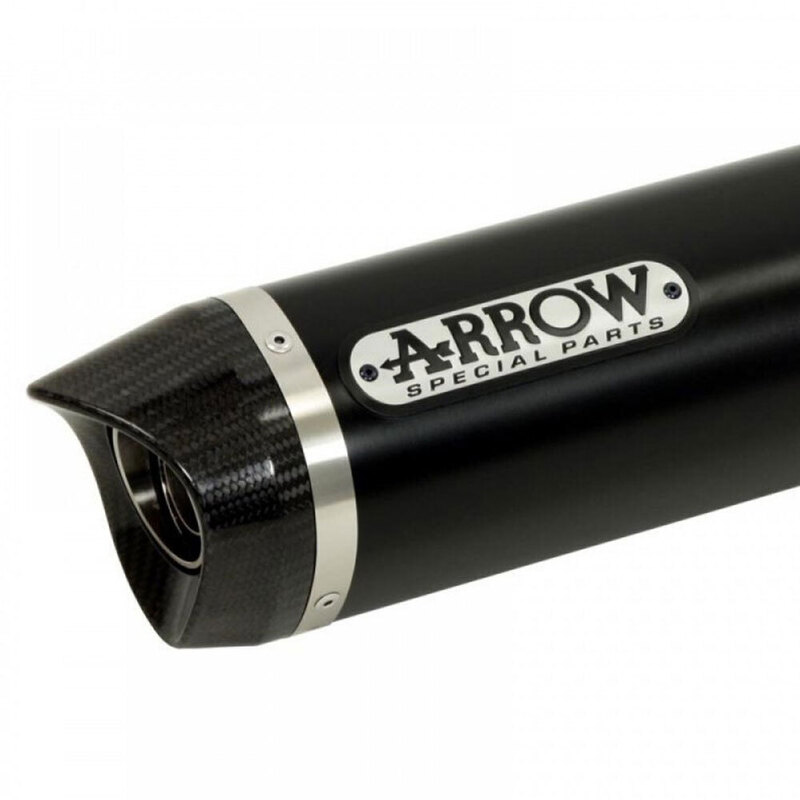 ARROW Silencer 71914AKN INDY RACE Aluminium Black with Carbon Fibre End Cap