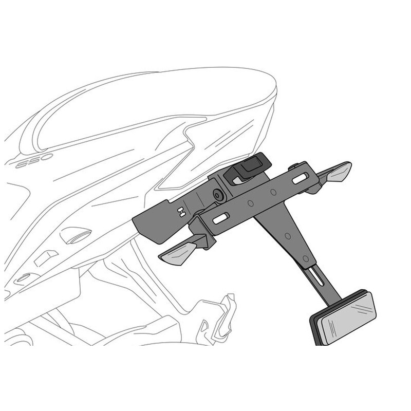 Puig License Plate Support For BMW R1200 / R1250