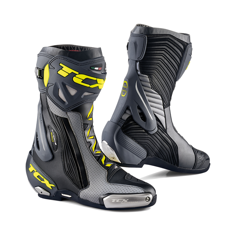 TCX RT-RACE PRO AIR BOOTS BLACK/GREY/YELLOW EU 40