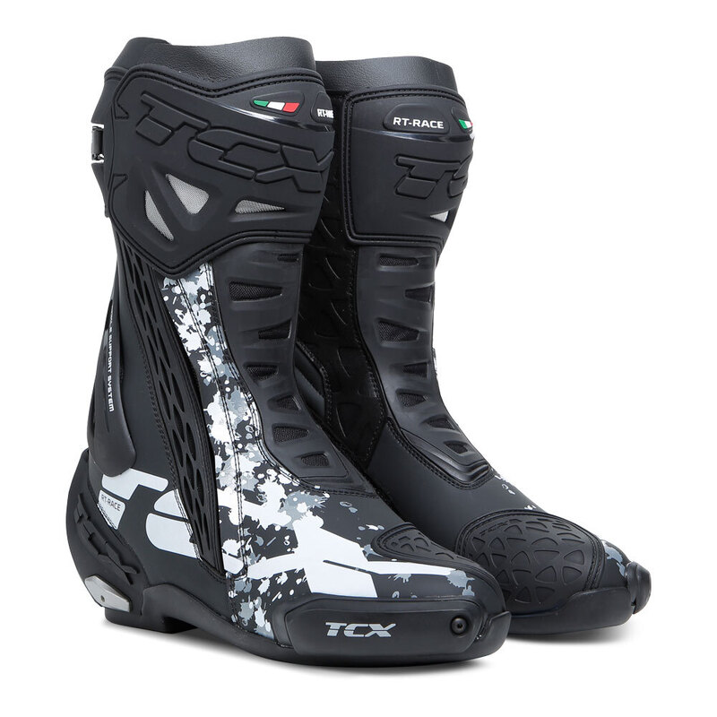 TCX RT-RACE BOOTS BLACK/ WHITE/ GREY 40