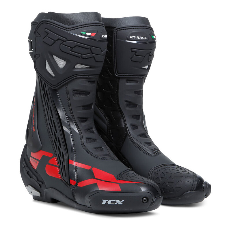 TCX RT-RACE BOOTS BLACK/ GREY/ RED 41