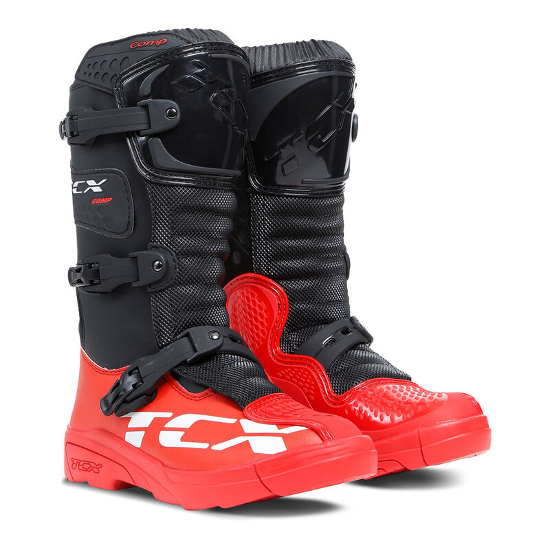 TCX COMP KID BOOTS BLACK/ RED EU 29