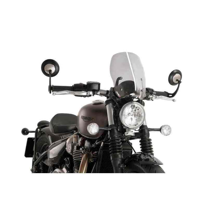 Puig New Generation Touring Screen for Triumph Bonneville Bobber 2017-Onwards (Light Smoke)